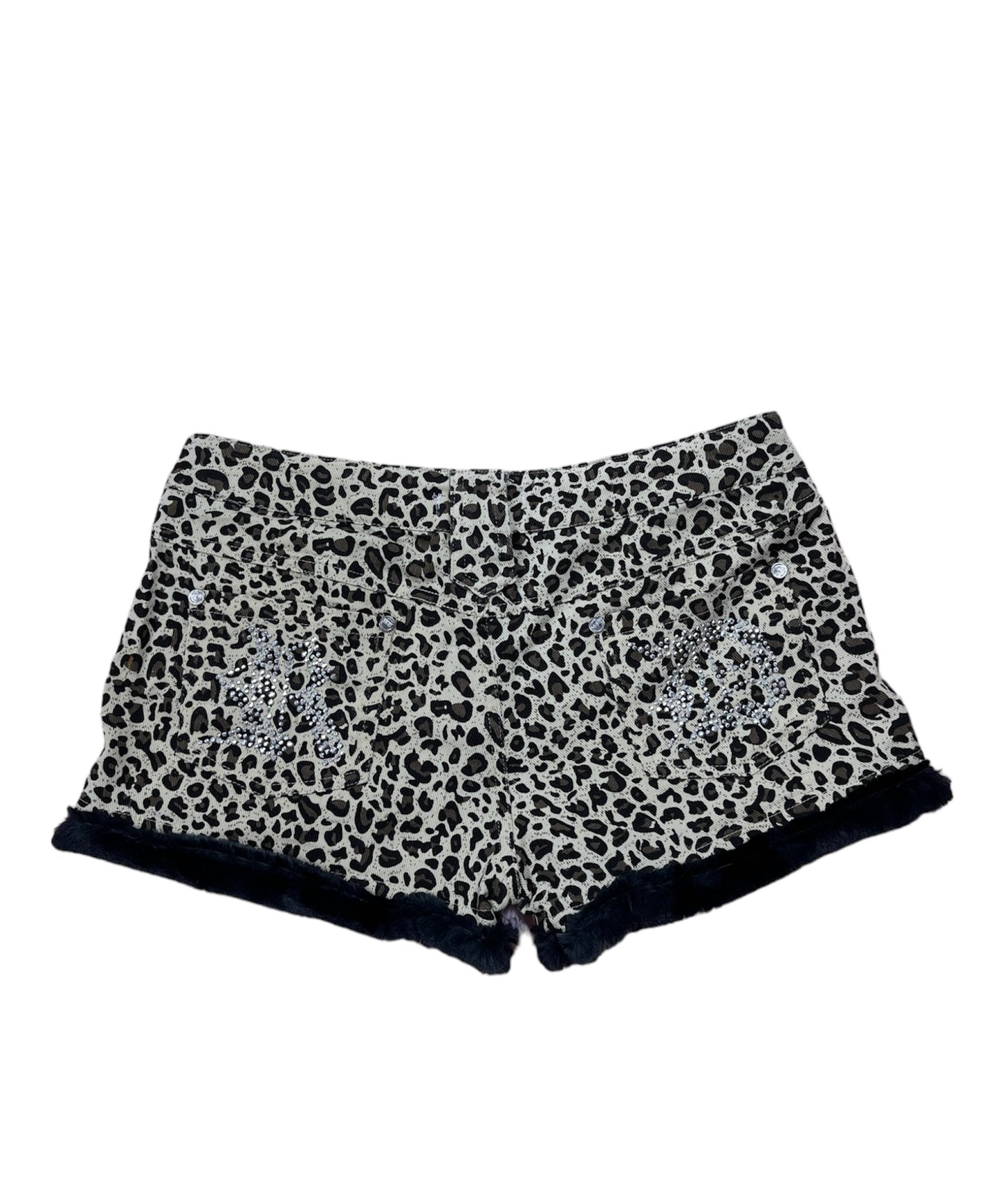 Cheetah fur shorts