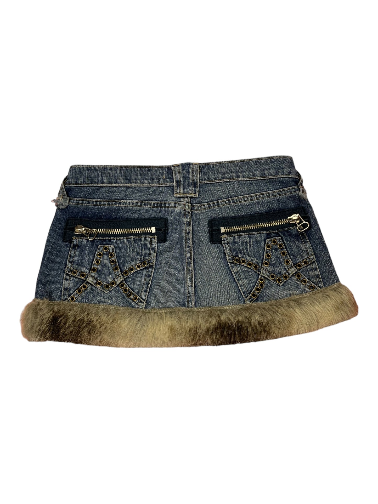 Mini furry skirt