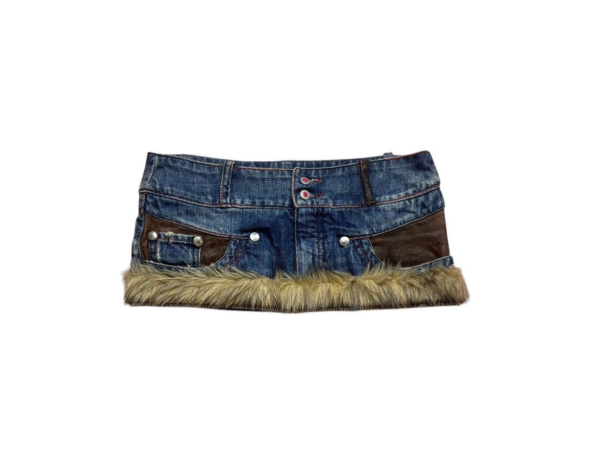 Denim micro skirt