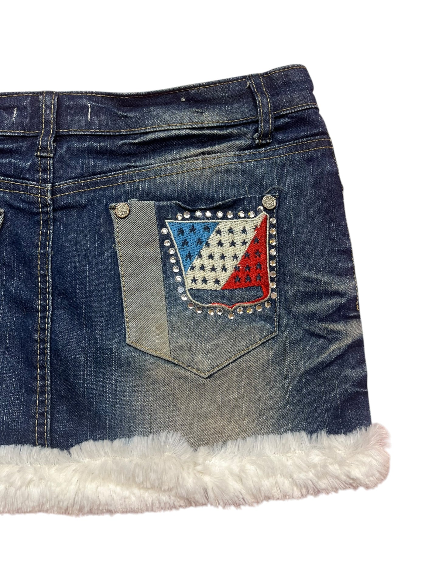 ☆ Denim fur mini skirt ☆