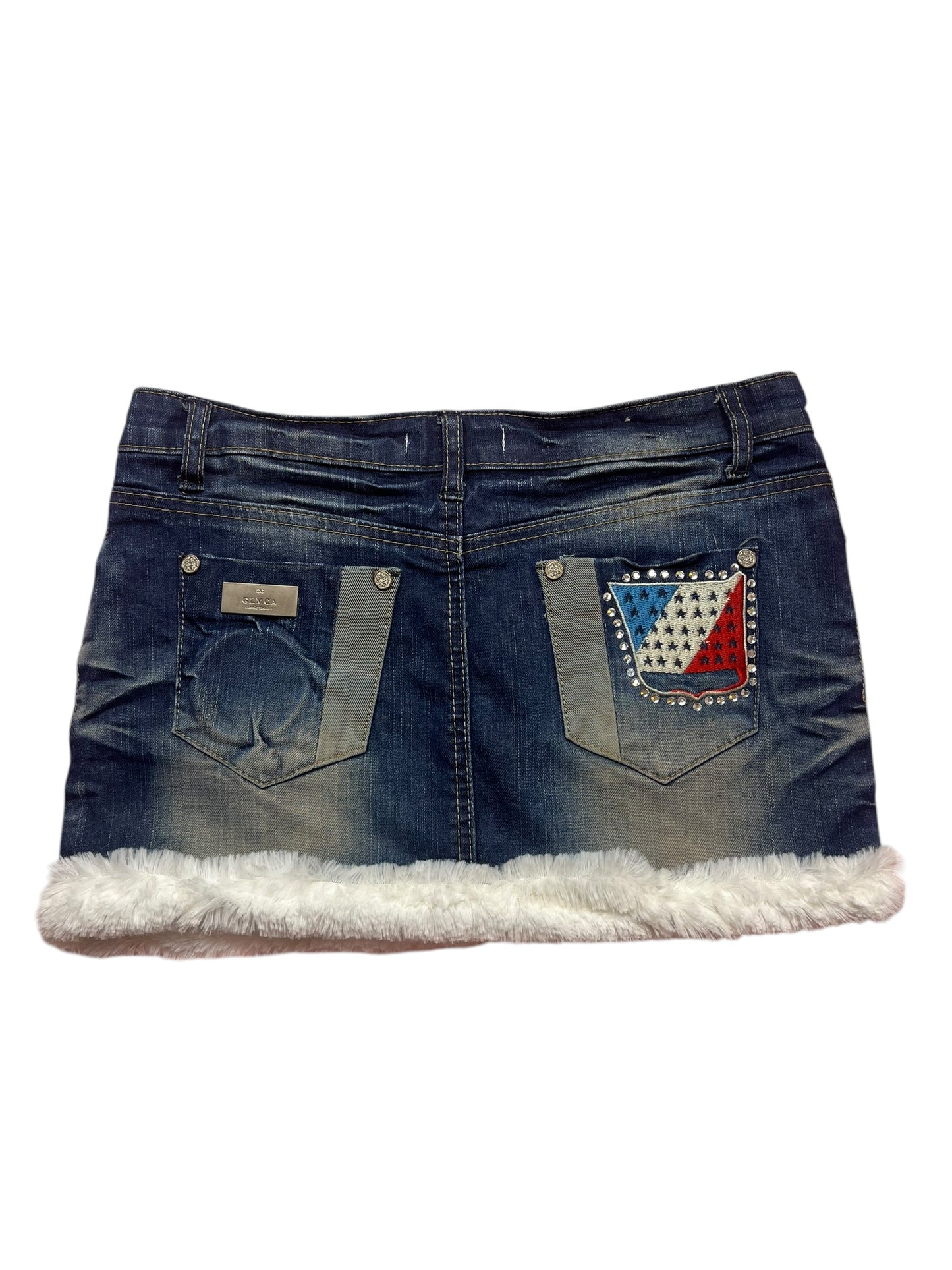 ☆ Denim fur mini skirt ☆