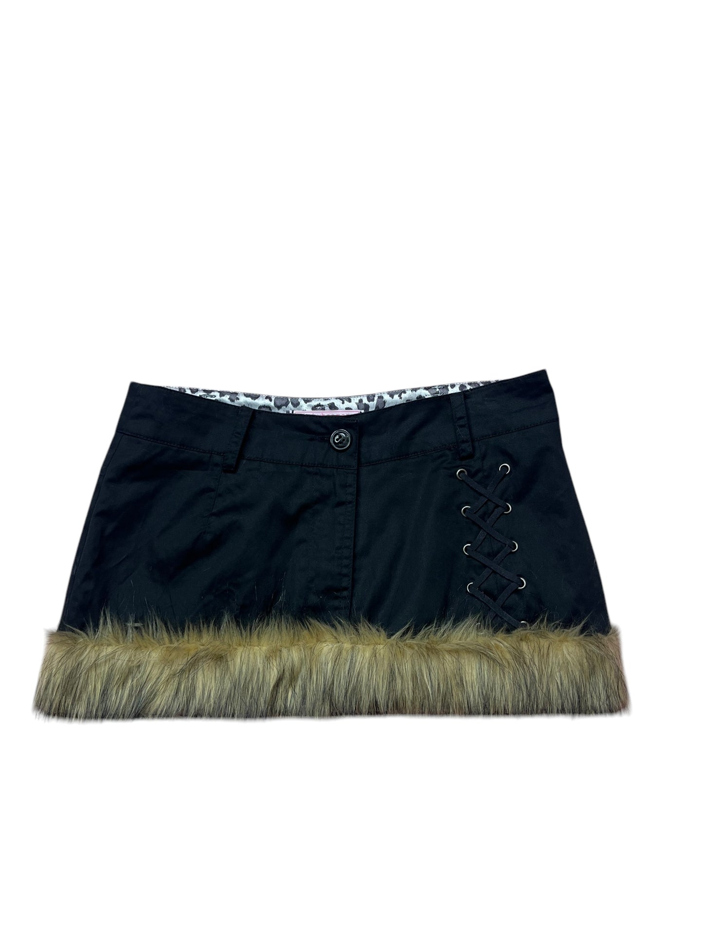 Lace up fur skirt ☆