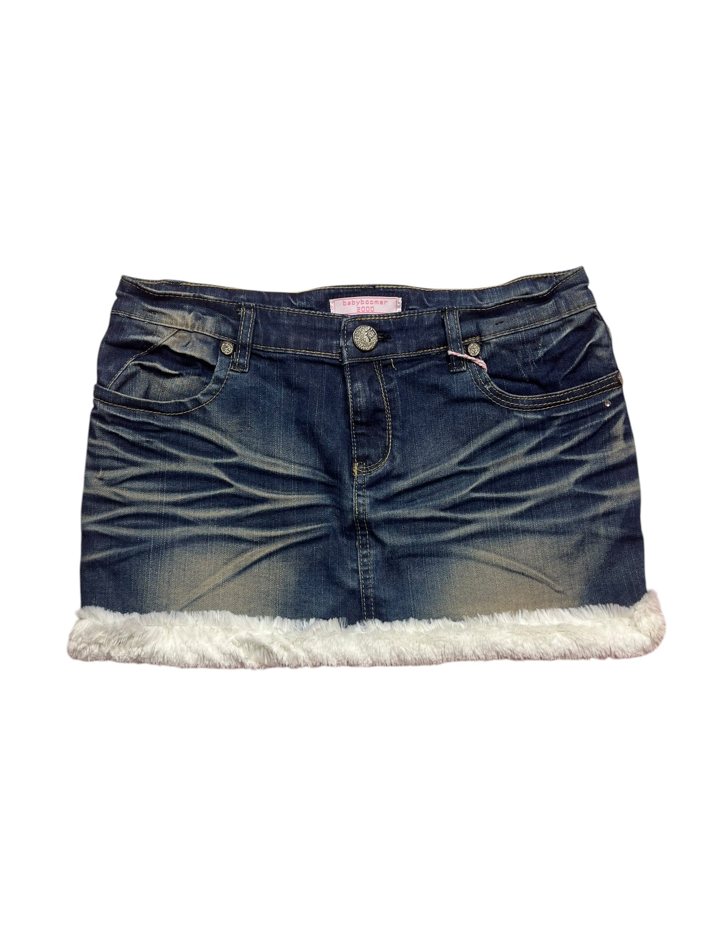 ☆ Denim fur mini skirt ☆