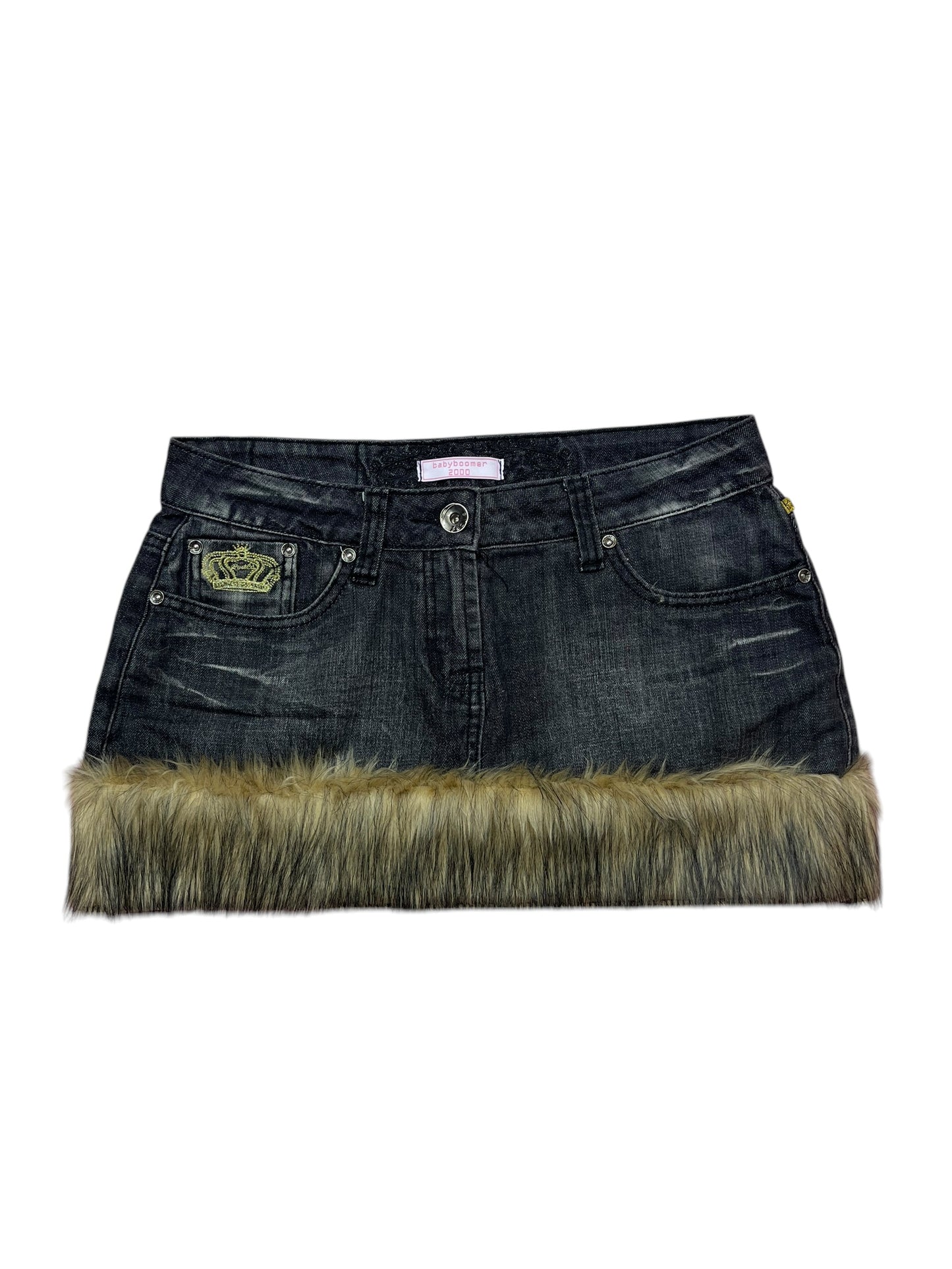 ☆ Denim fur mini skirt ☆