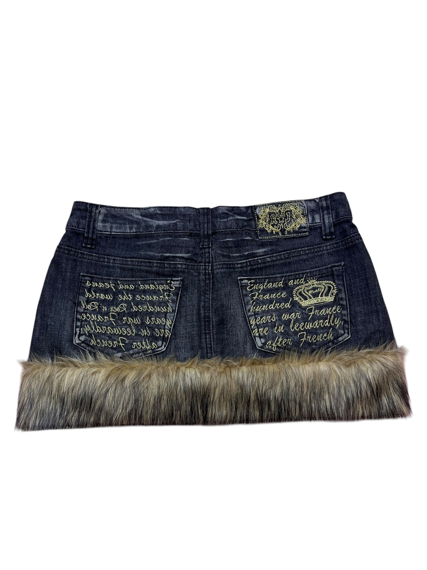 ☆ Denim fur mini skirt ☆