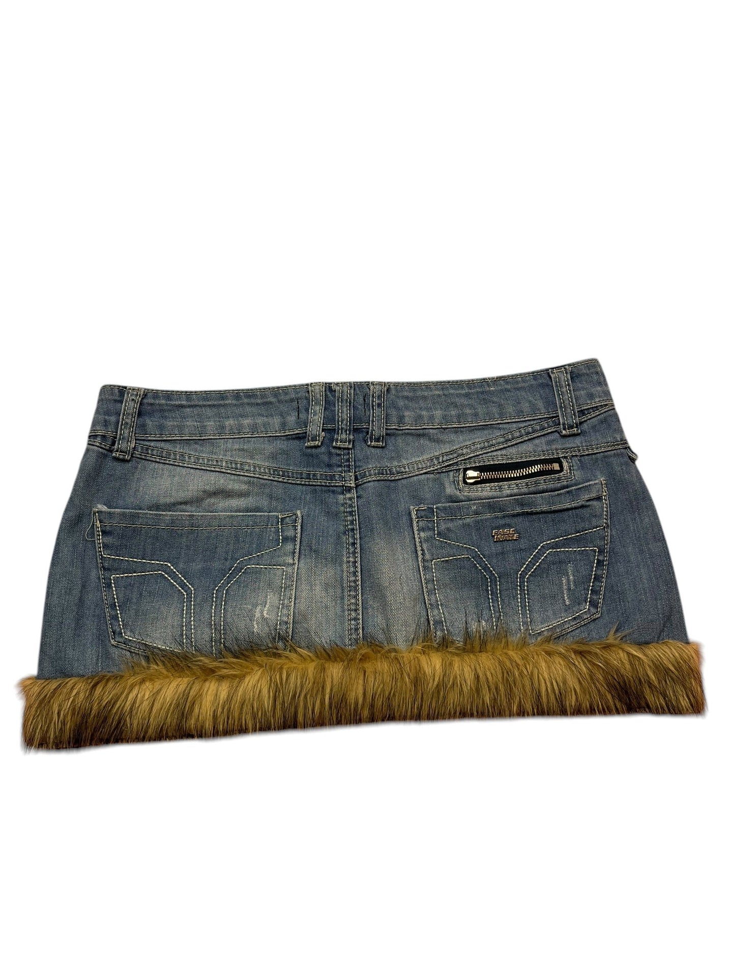 ☆ Denim fur mini skirt ☆