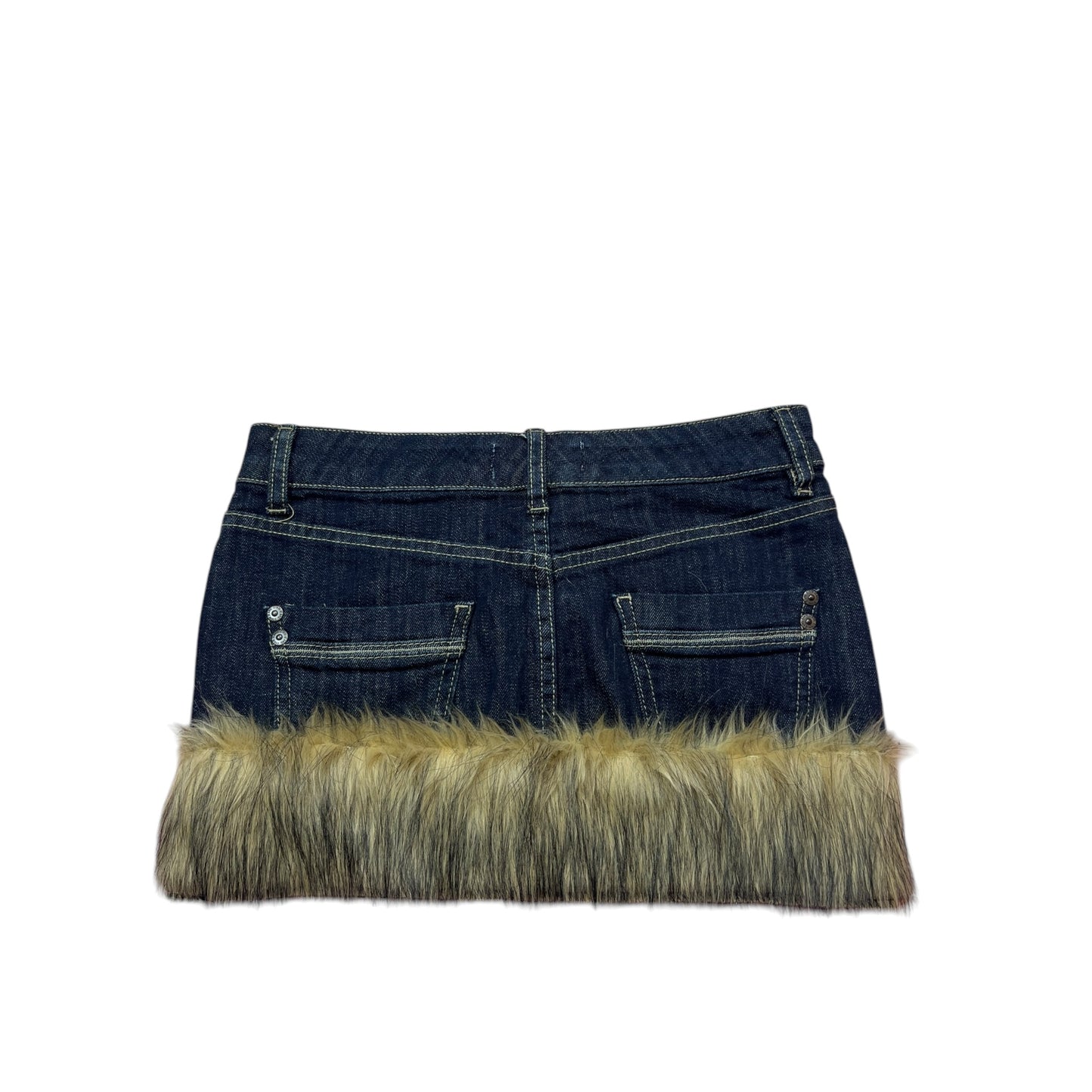 ☆ Denim fur mini skirt ☆