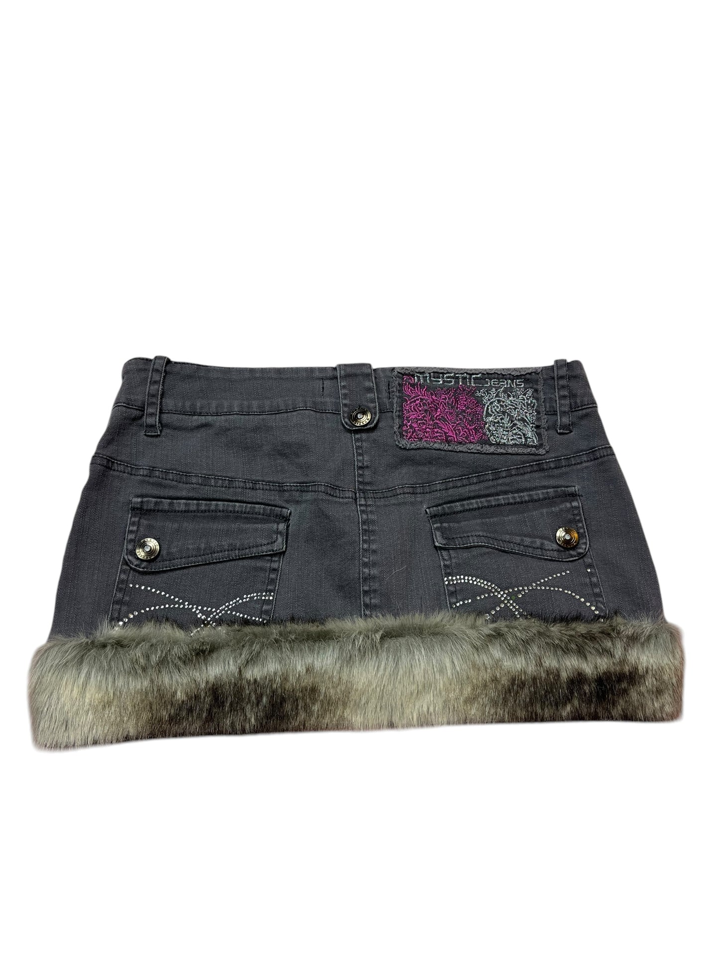 ☆ Denim fur mini skirt ☆