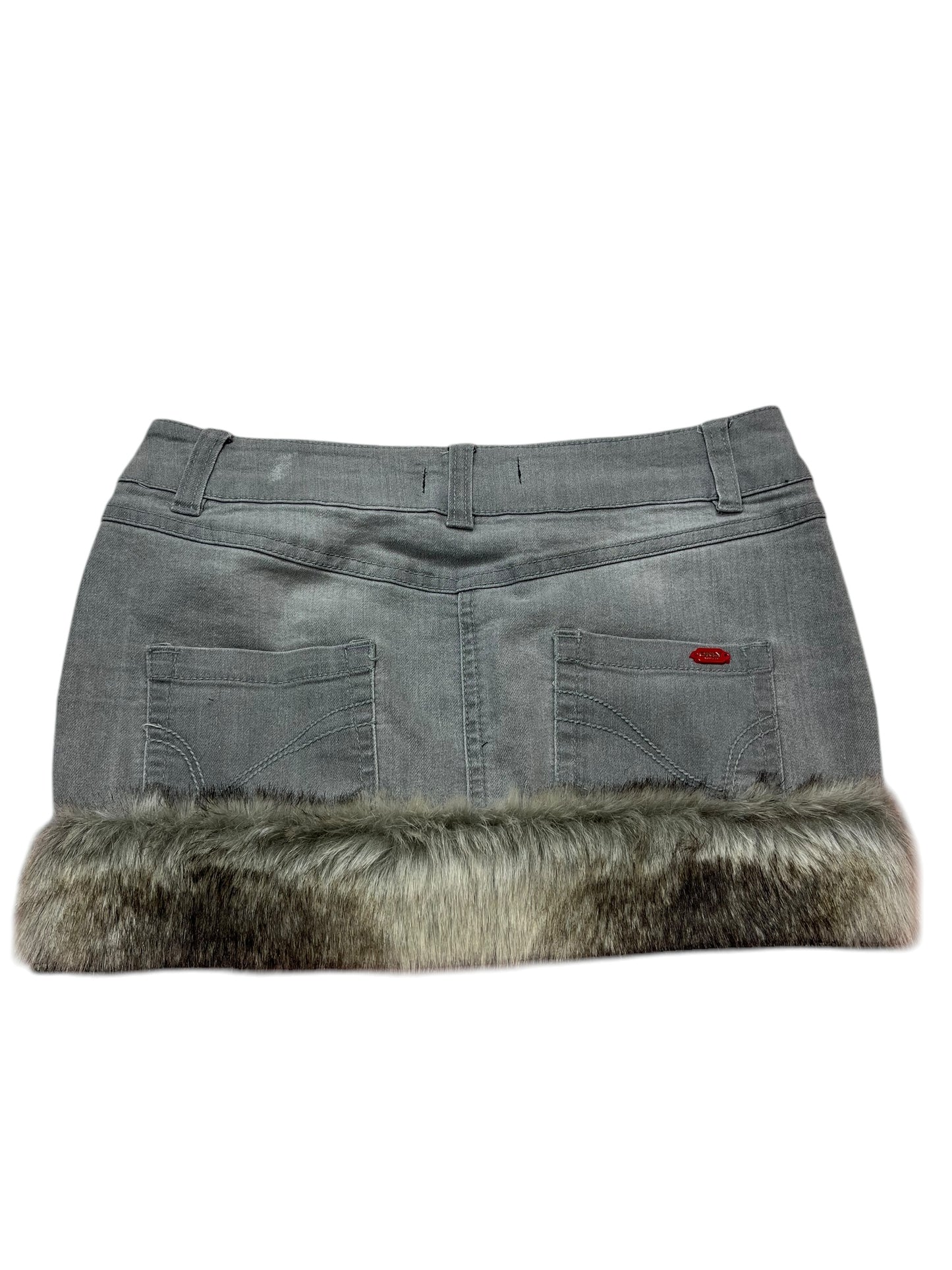 ☆ Denim fur mini skirt ☆